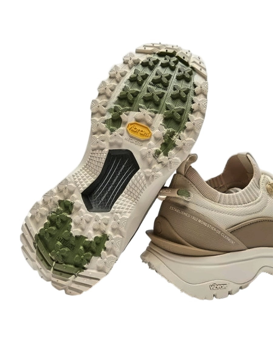 Moncler Low-Top Sneakers With Textured Upper And Sock-Like Collar