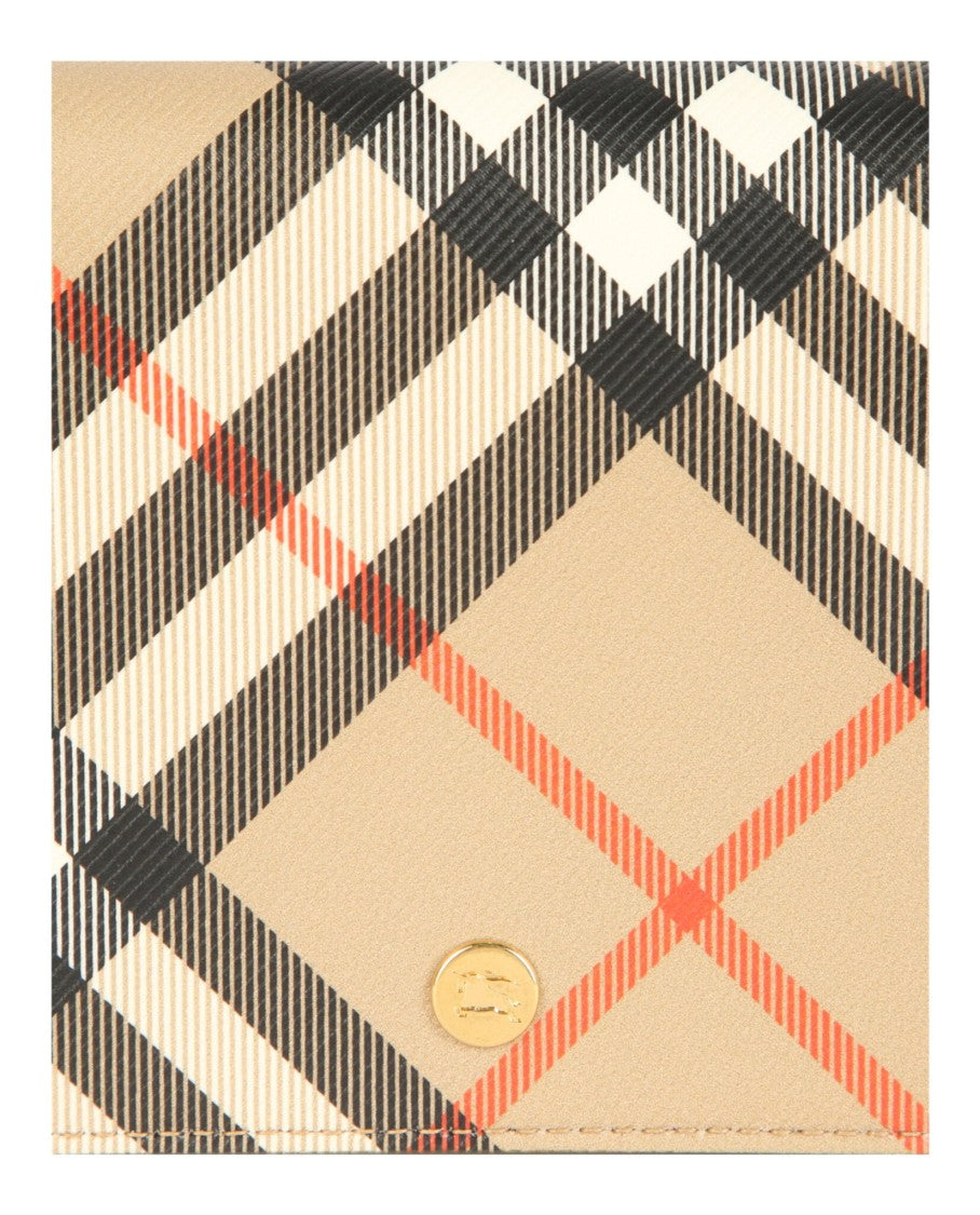 Burberry Ls Large Check Chain Strap Wallet