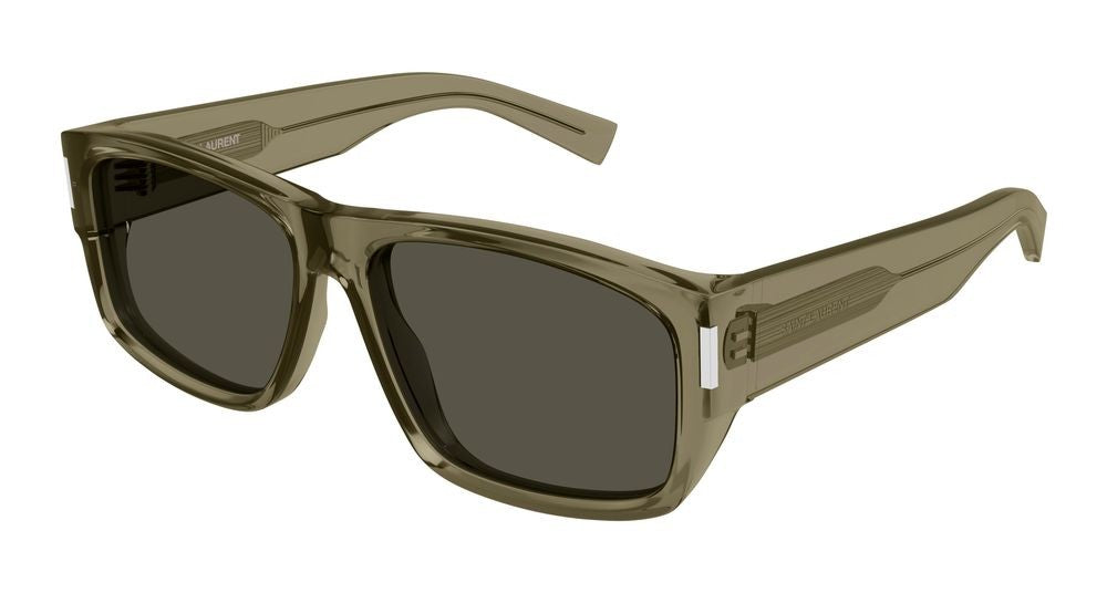 Saint Laurent Brown Oversized Square Acetate Sunglasses