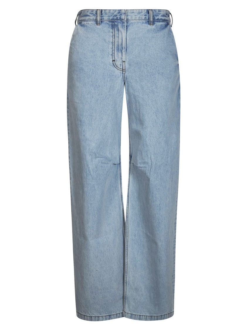 Entire Studios Light Blue Faded Wide-Leg Jeans