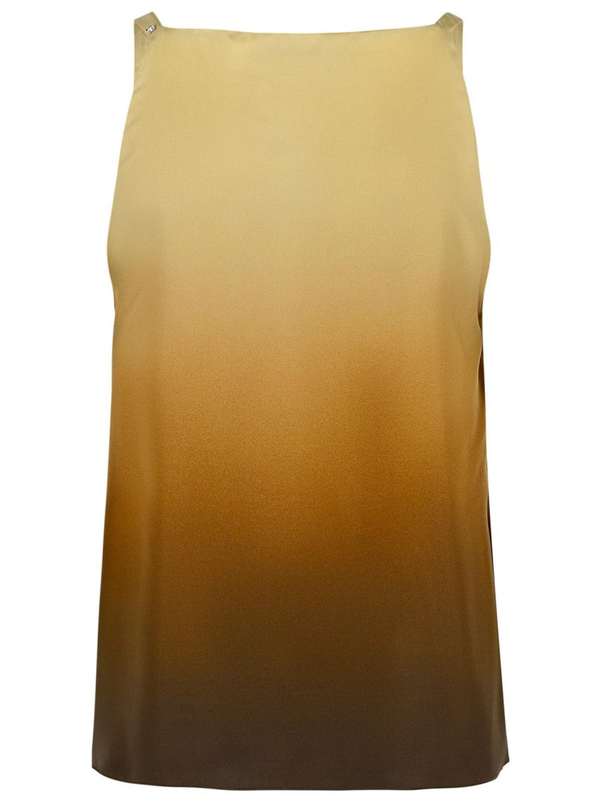 Sportmax Alcuno' Beige Gradient Silk Top