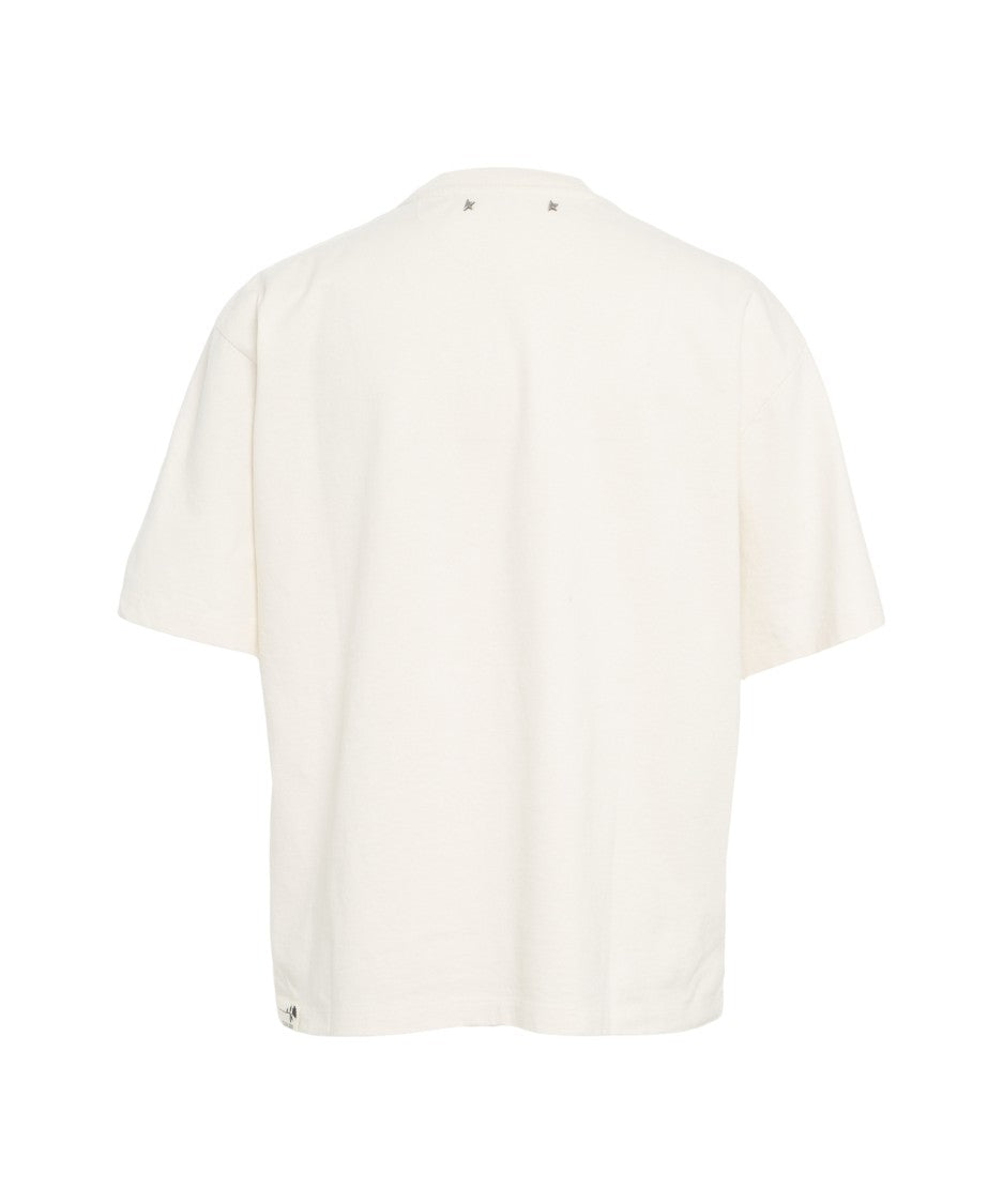 Golden Goose Oversized T-Shirt With Striking Rose Print