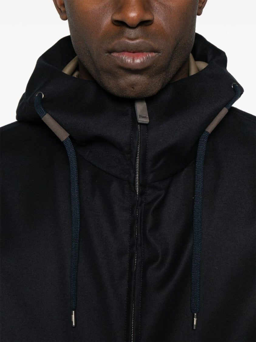 Herno Blue Parka With Design