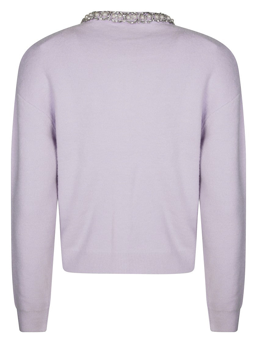 Self-Portrait Cristal Trim Cardigan