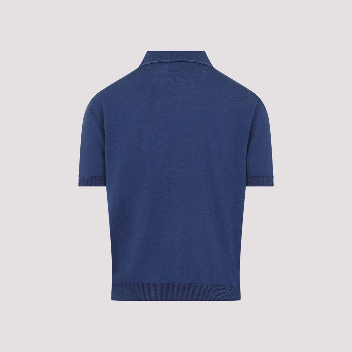 C.P. Company Blue Cotton Polo T-Shirt With Buttoned Placket