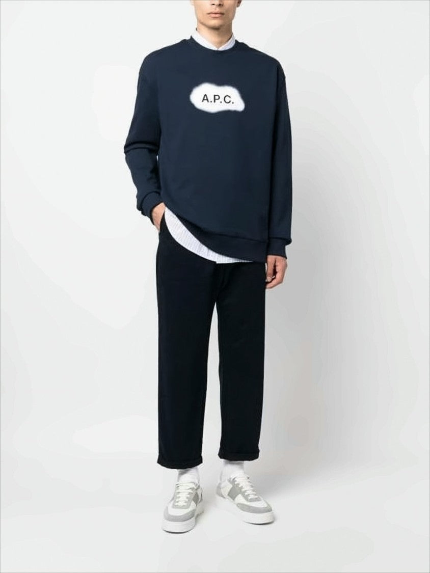 A.P.C. Dark Navy Long Sleeve Sweatshirt