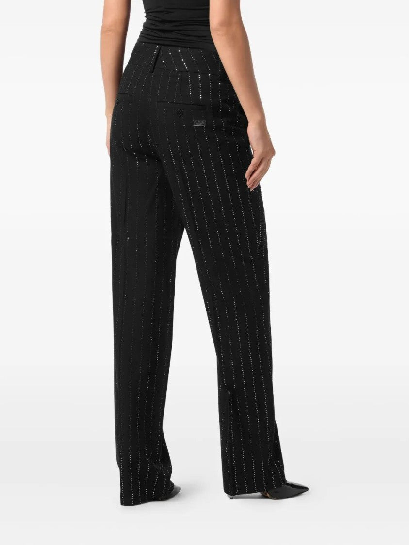 Philipp Plein Lady Fit Pants Paillettes