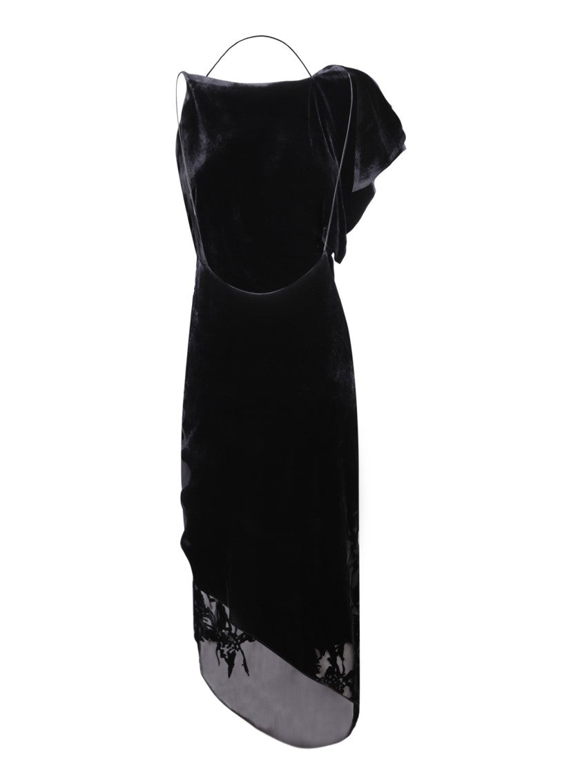 Rev Tailored Black Dress With Luxurious Viscose-Silk Blend