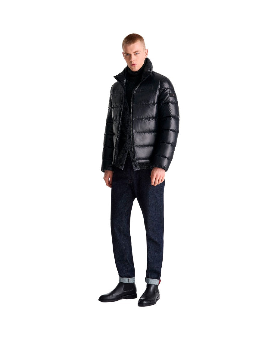 Peuterey Luminescent Nylon High-Collar Down Jacket