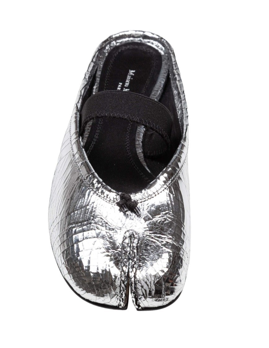 Maison Margiela Silver Broken Leather Tabi Mule