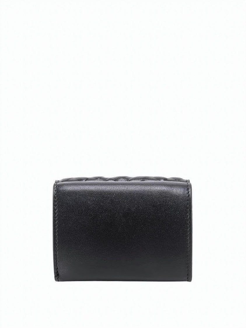 Fendi Compact Black Lambskin Wallet