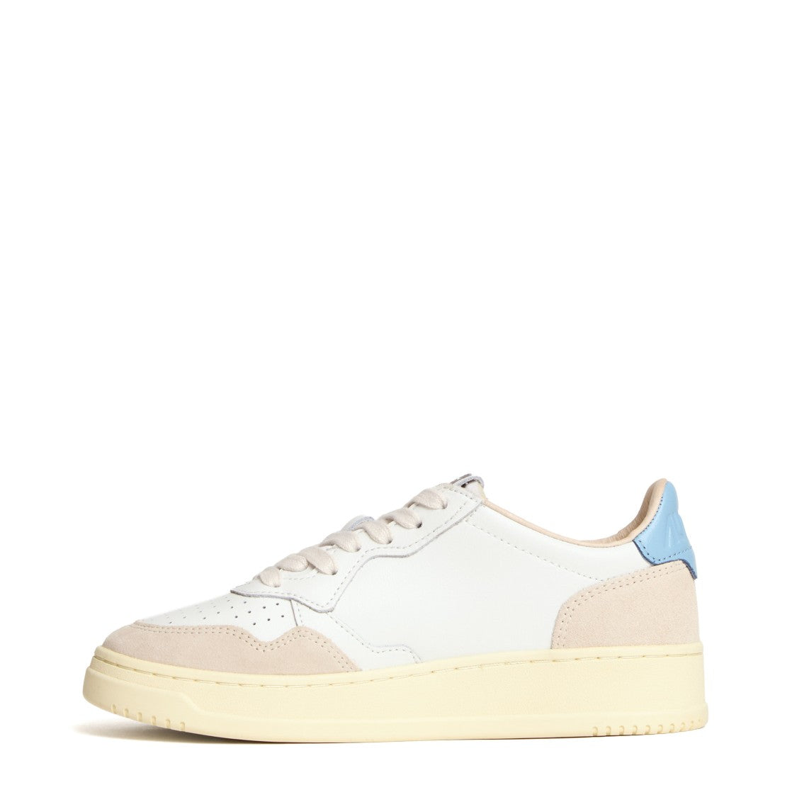 Autry White Beige Leather Medalist Low Sneakers