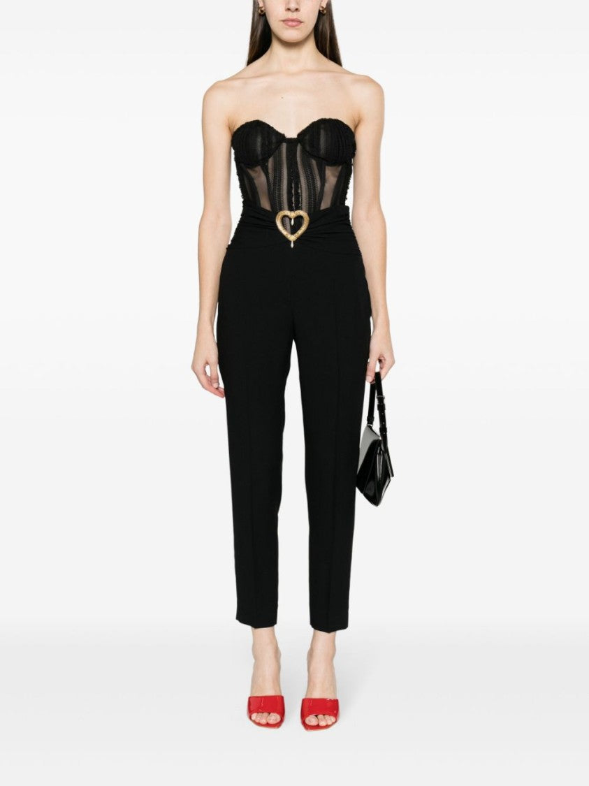 Moschino Tailored Black Crepe Trousers