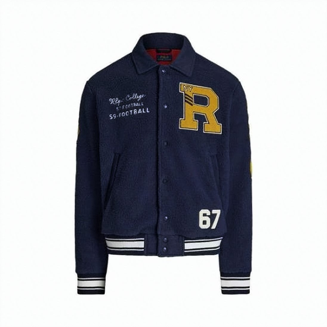 Polo Ralph Lauren Varsity-Inspired Fleece Sweatshirt With Embroidered Patches