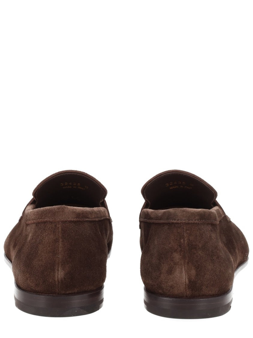 Premiata Brown Suede Rounded Toe Loafers