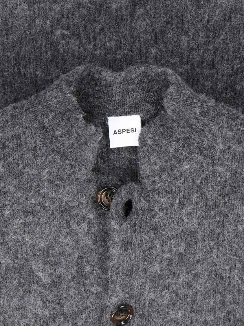 Aspesi Button-Up Knit Sweater