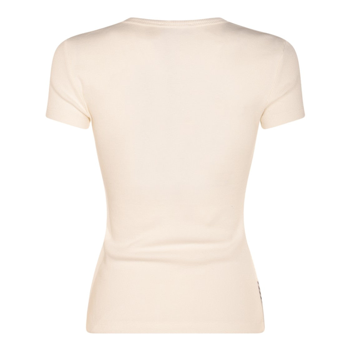 Blumarine Graphic Print Fitted T-Shirt With Ribbed Neckline