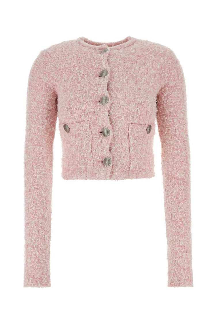 Balenciaga Pink Tweed Cardigan