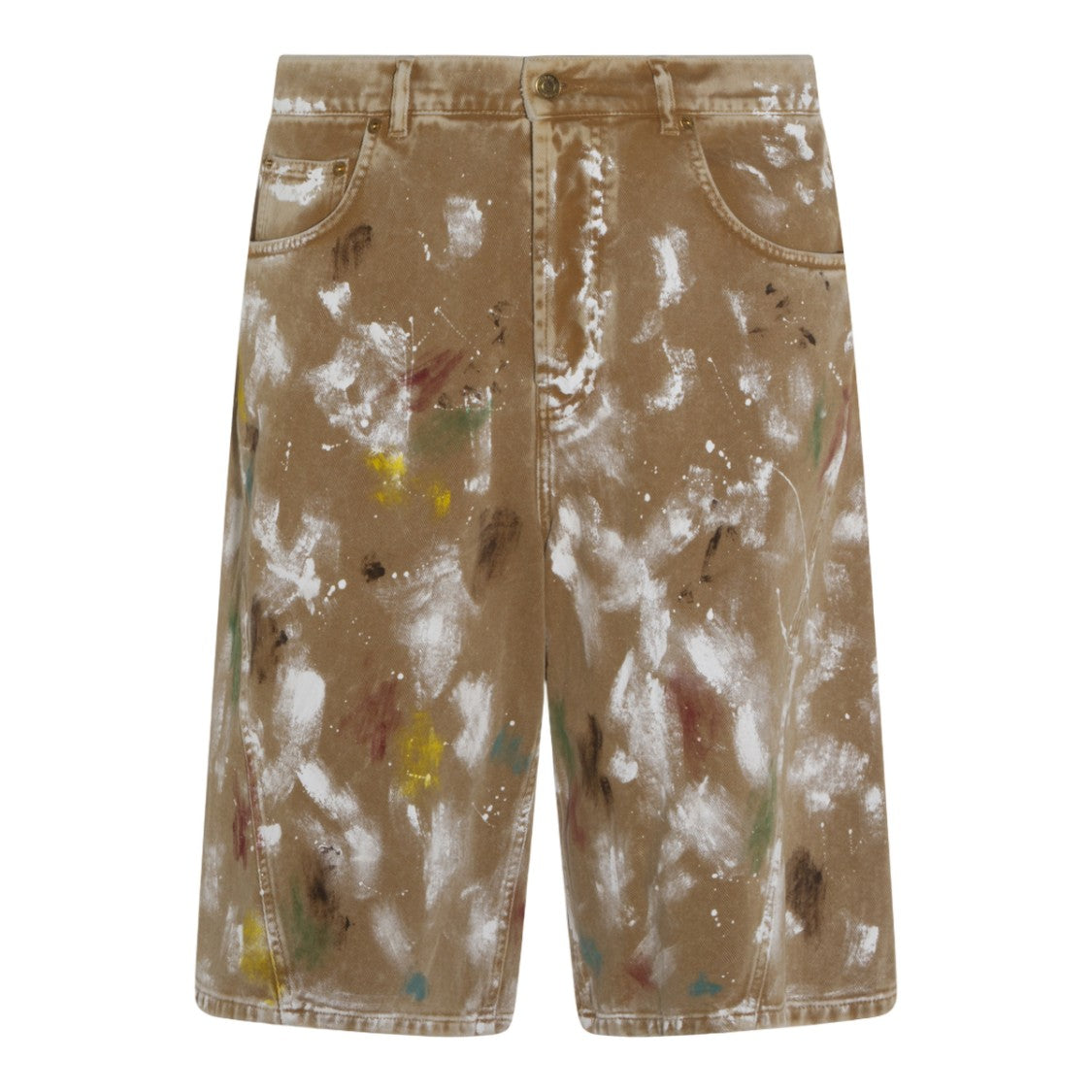 Moschino Artistic Paint Splatter Mid-Length Shorts