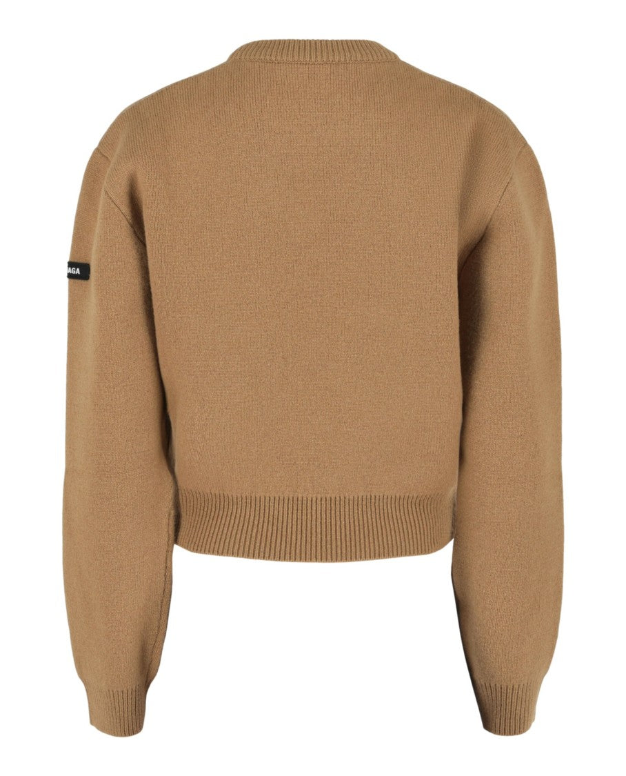 Balenciaga Cropped Wool Sweater
