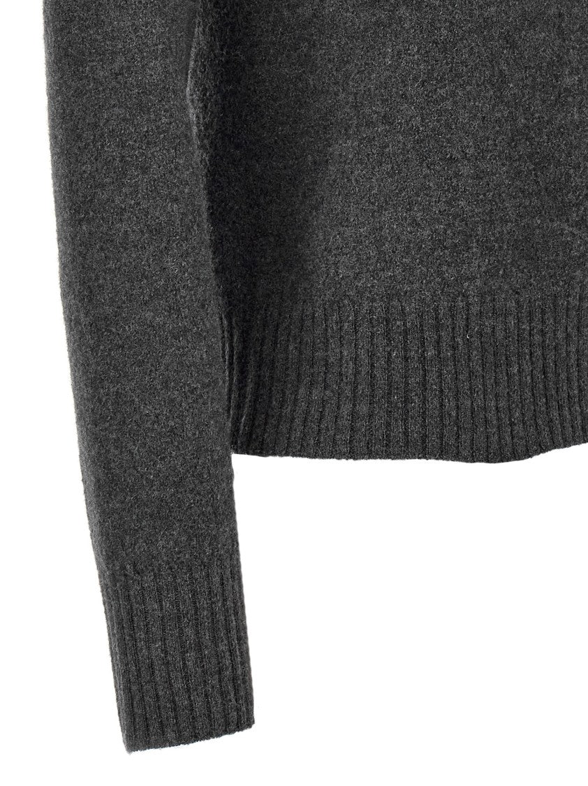 Jil Sander Lightweight Boiled Wool Sweater With Crew Neck