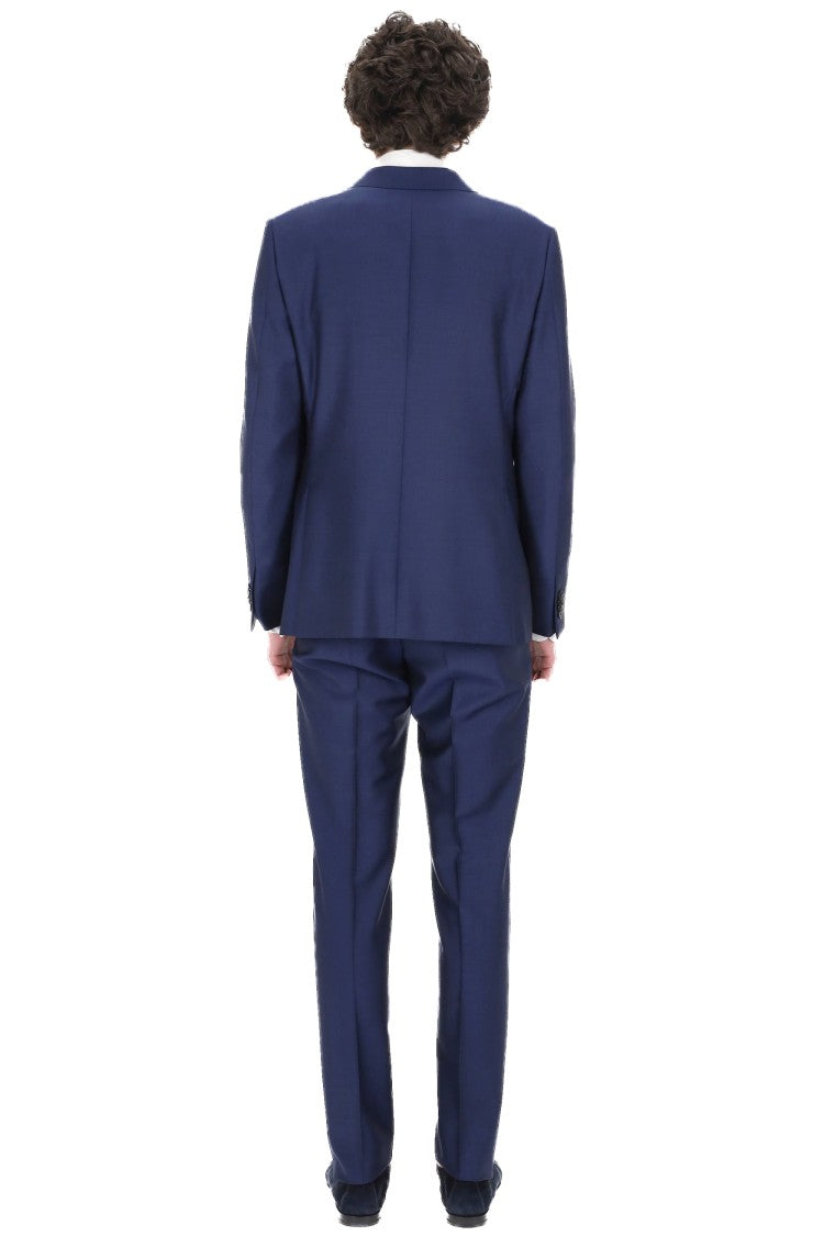 Zegna Structured Deep Blue Wool-Mohair Two-Piece Suit