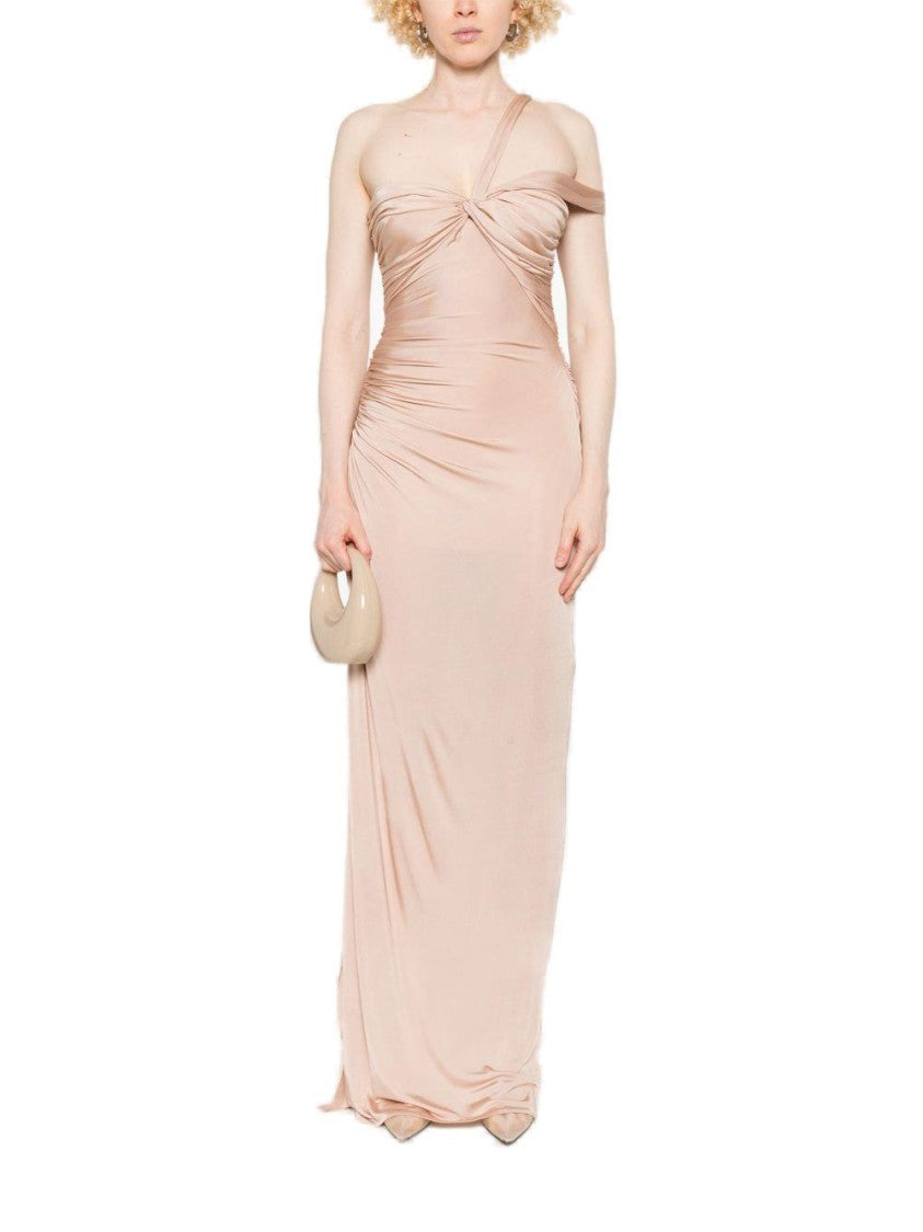 Tom Ford One-Shoulder Pink Dress With Twisted Bodice