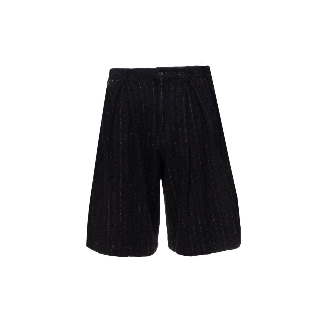 Comme Des Garçons Brushed Wool Black Shorts