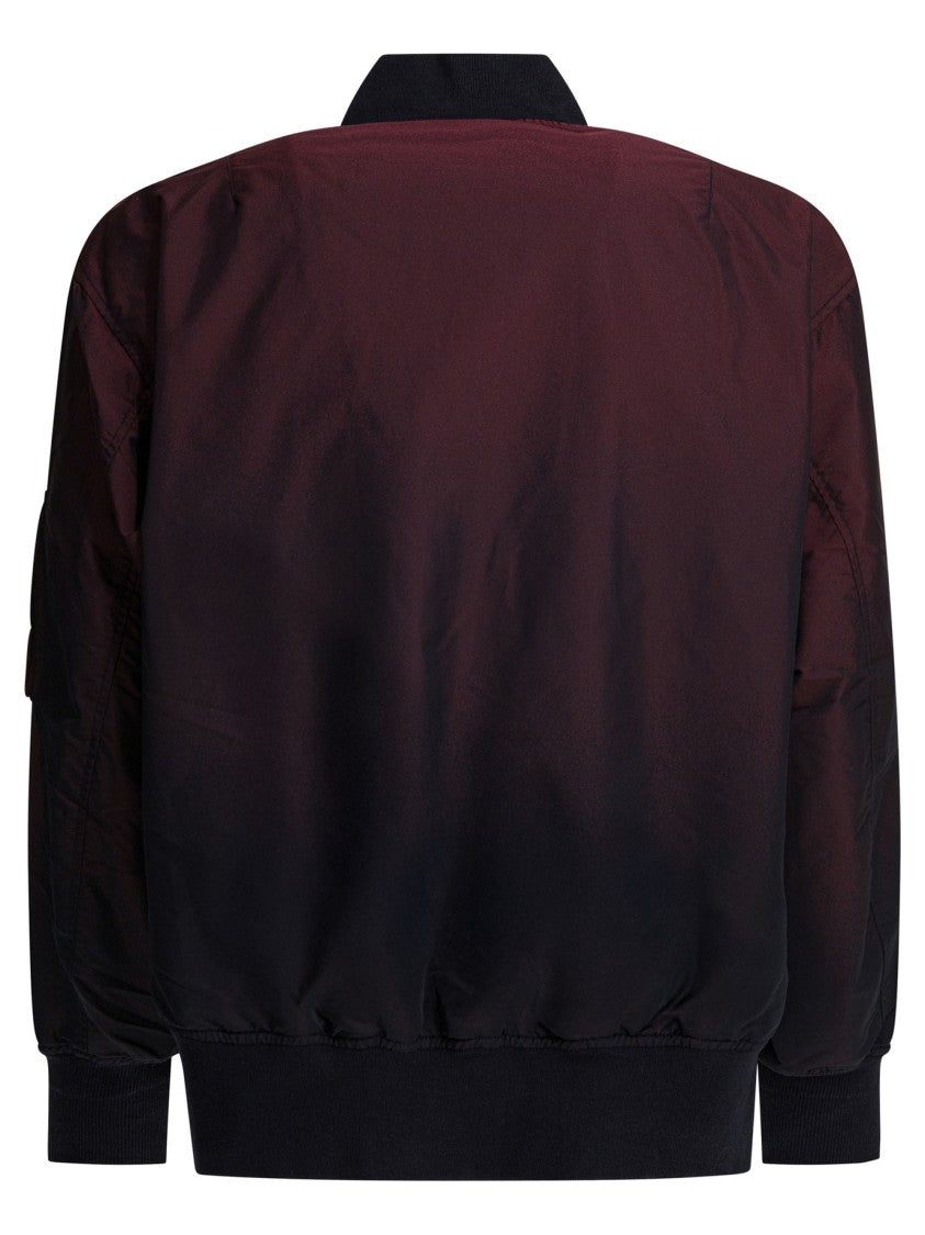 Beams Plus Gradient Bomber Jacket With Ribbed Details And Functional Pockets