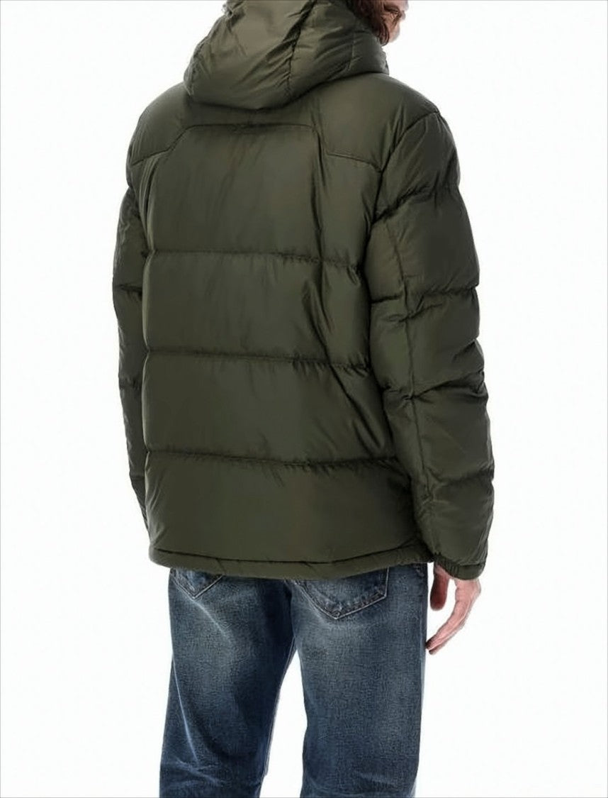 Polo Ralph Lauren Quilted Green Padded Jacket With Adjustable Hood And Zippered Pockets