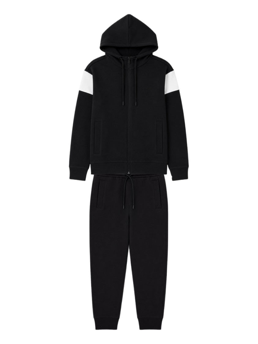 Boss Hooded Zip-Up Cotton-Blend Tracksuit
