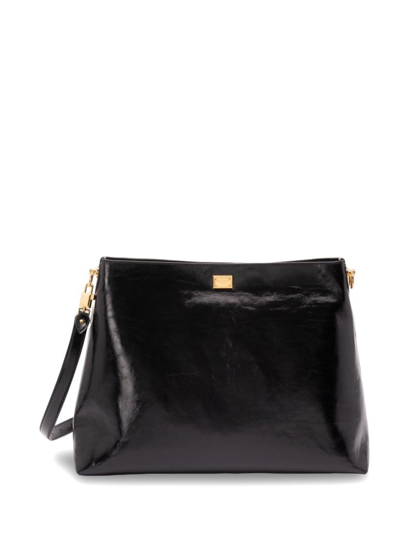 Dolce & Gabbana Glossy Calf Leather Rectangular Bag