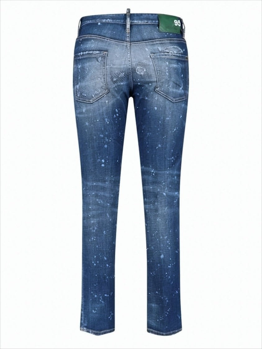 Dsquared2 Distressed Medium Blue Denim Pants