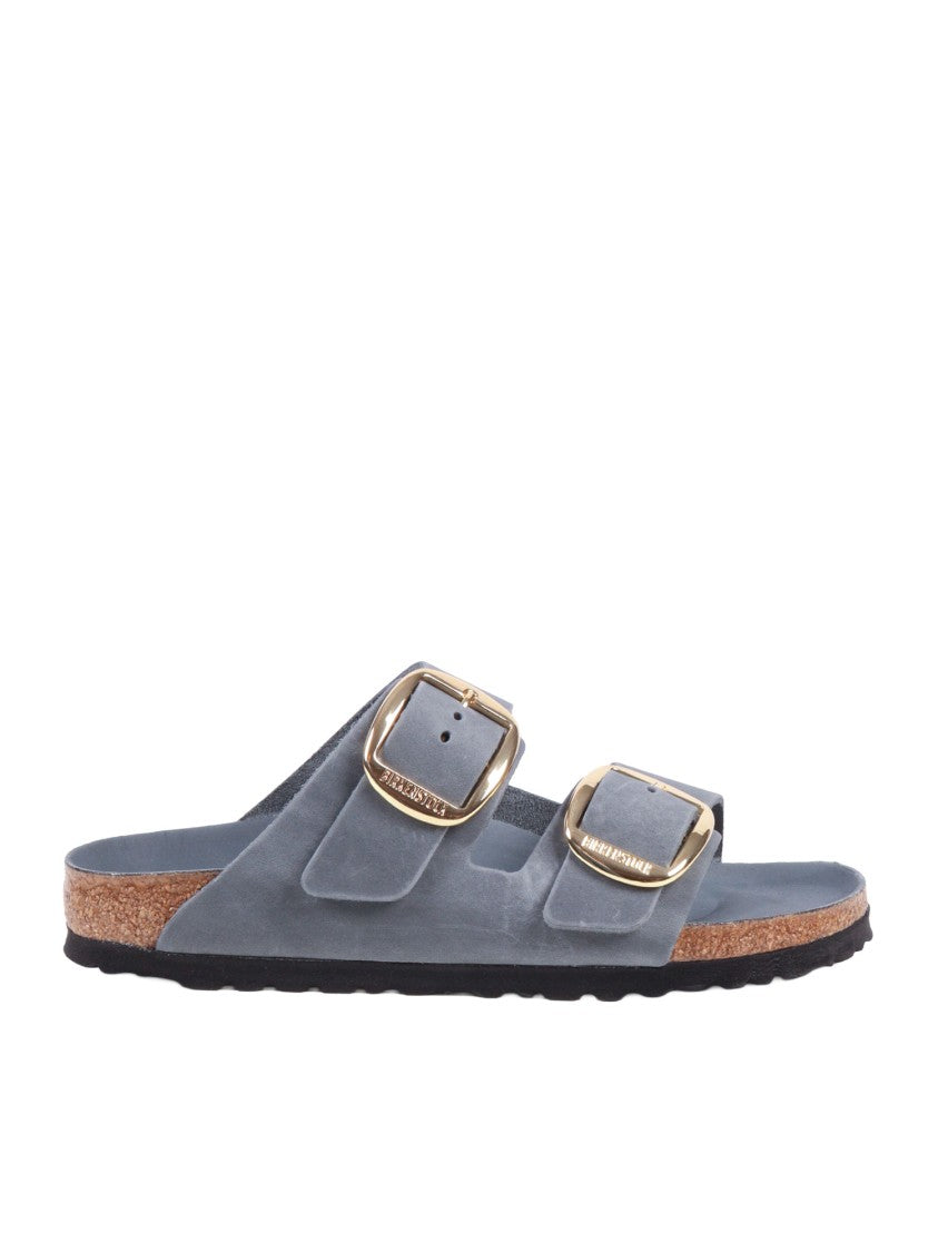 Birkenstock Blue Arizona Oiled Leather Slide Sandal