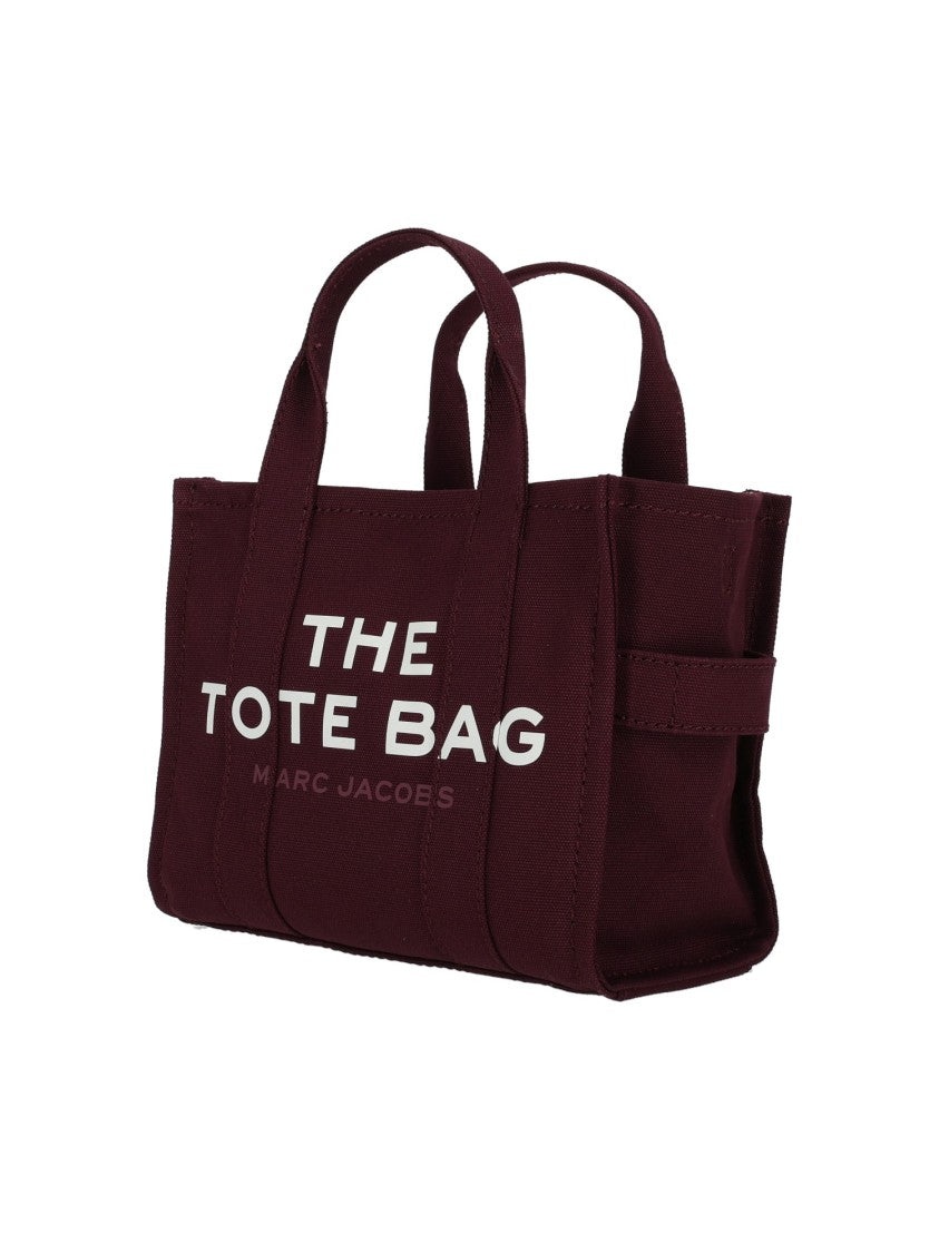 Marc Jacobs Burgundy Small Text Canvas Tote Bag