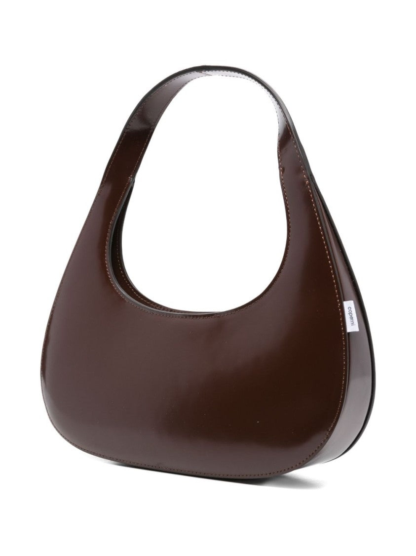 Coperni Crescent-Shaped Brown Leather Shoulder Bag