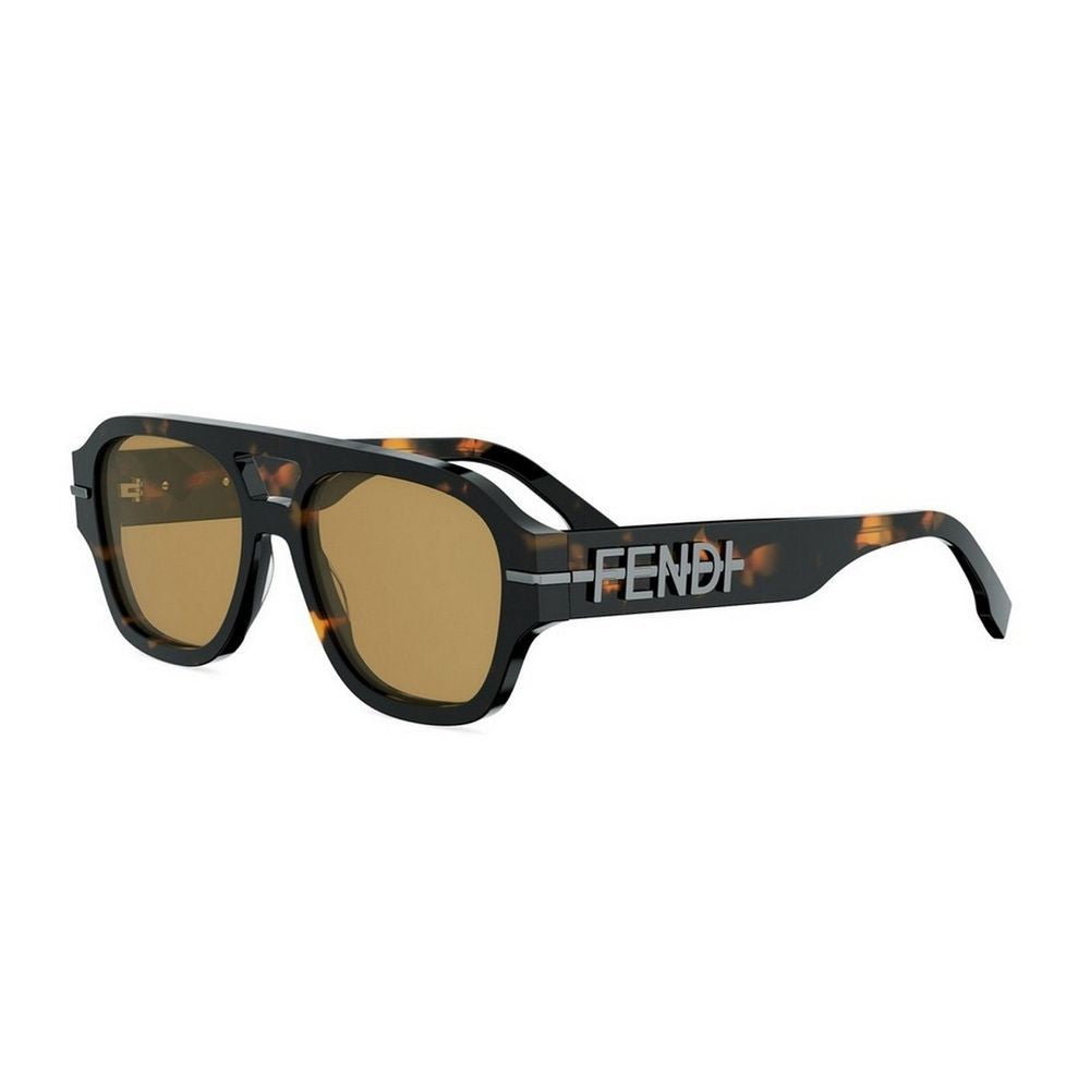 Fendi Graphy Aviator Sunglasses With Tortoiseshell Acetate Frame