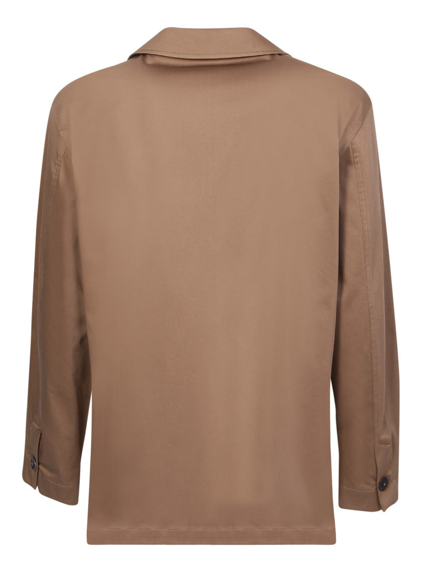 Lardini Stylish Beige Stretch Cotton Shirt