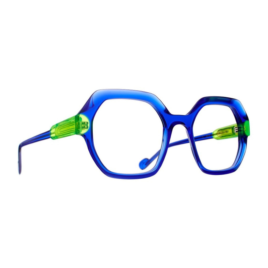 Deflomas Eyewear Havana Rebecca Acetate Hexagonal Sunglasses