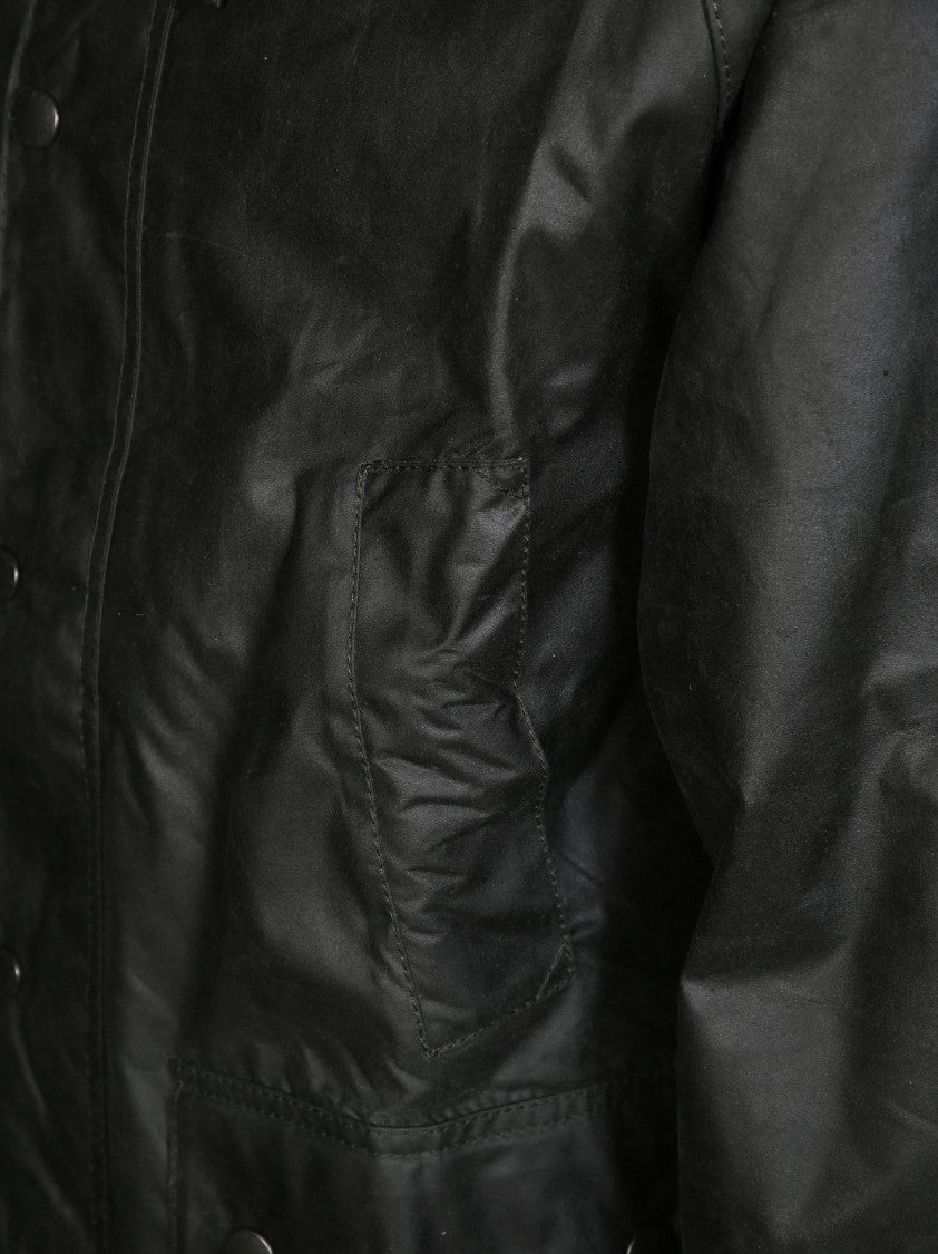 Barbour Black Bedale Waxed Cotton Jacket