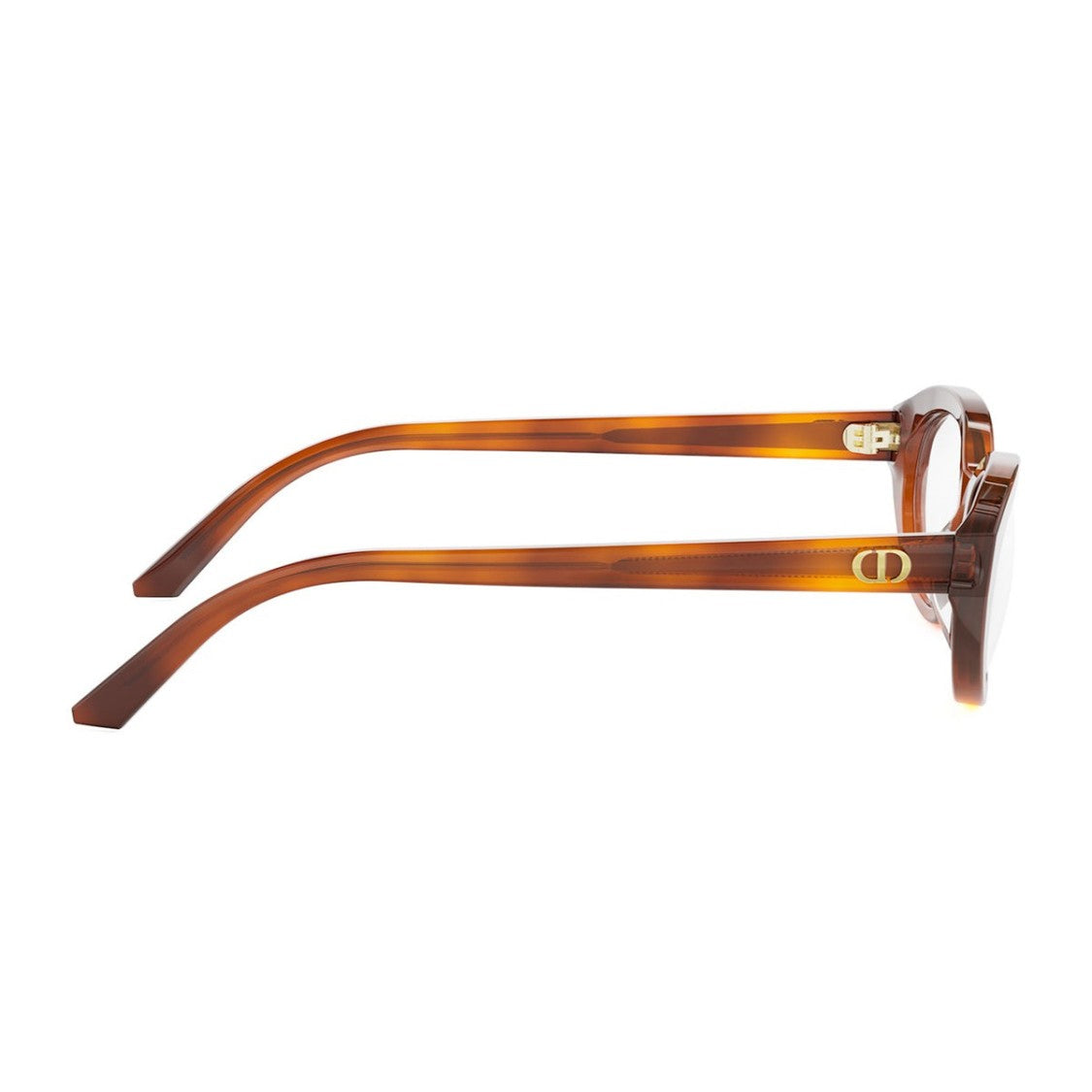 Dior Havana B1i Translucent Amber Oval Glasses