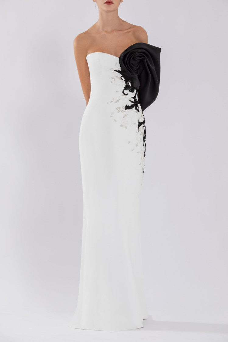 Saiid Kobeisy Crepe Straight Fit Dress