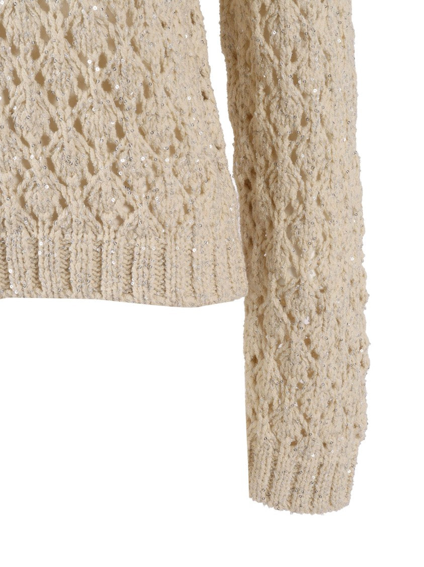 Fabiana Filippi Burro Sequined Diamond Sweater