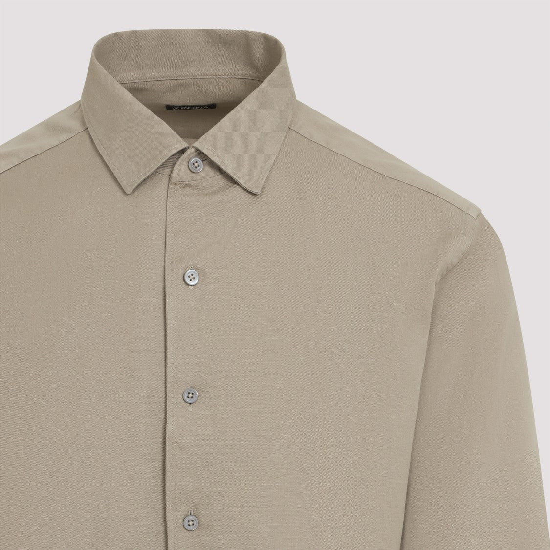 Zegna Medium Beige Cotton Shirt