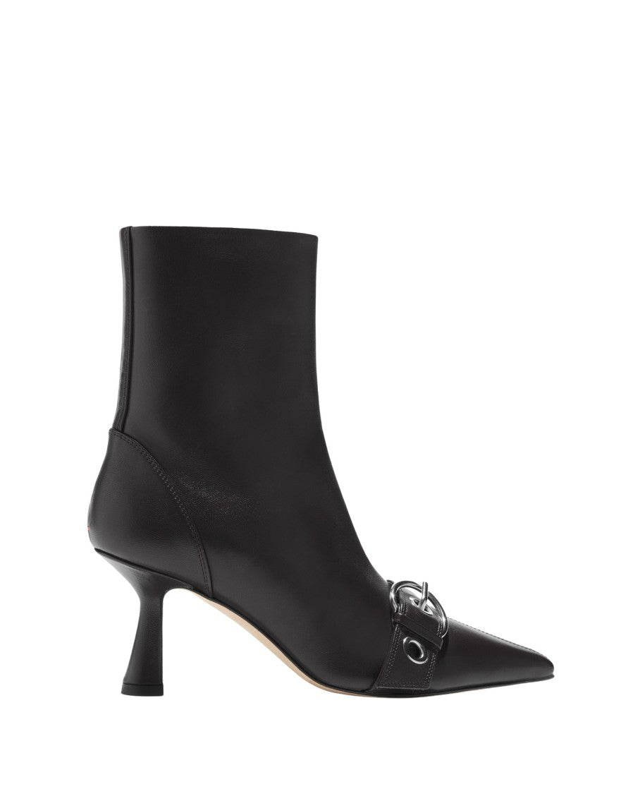 Aeydē Black Halima Nappa Leather Ankle Boots