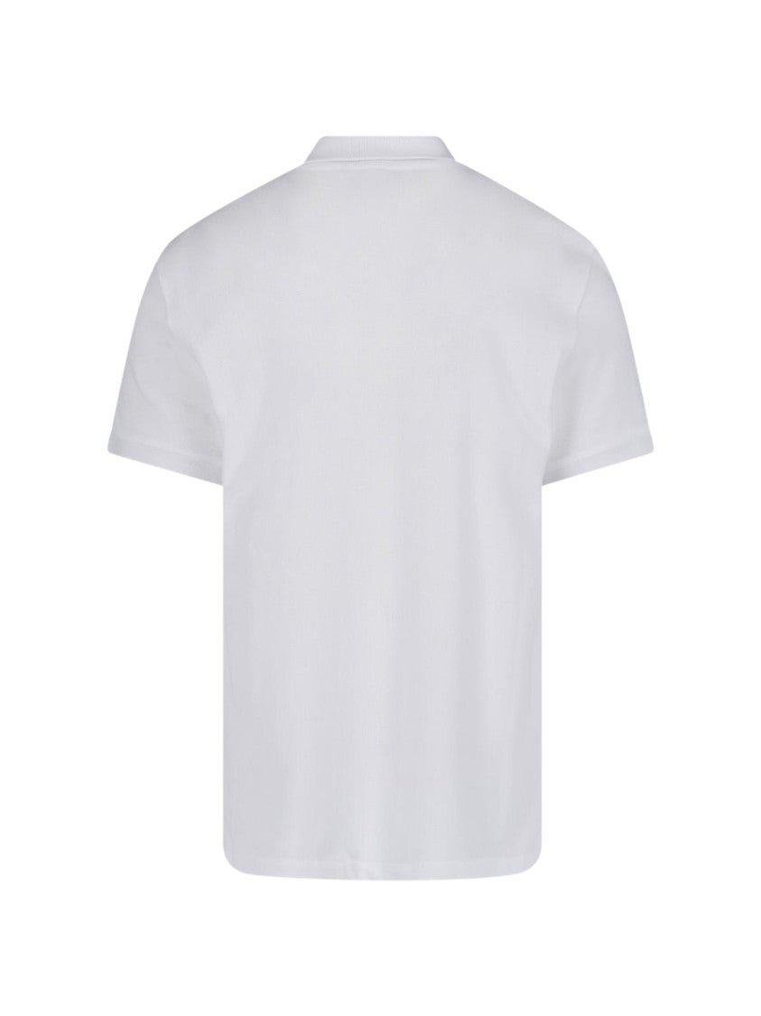 Ami Paris White Ami De Cœur Cotton Polo Shirt