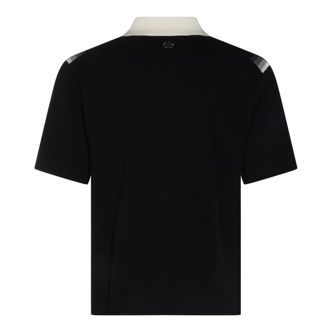 Amiri Short-Sleeved Knitwear With Classic Collar And Contrasting Stripes