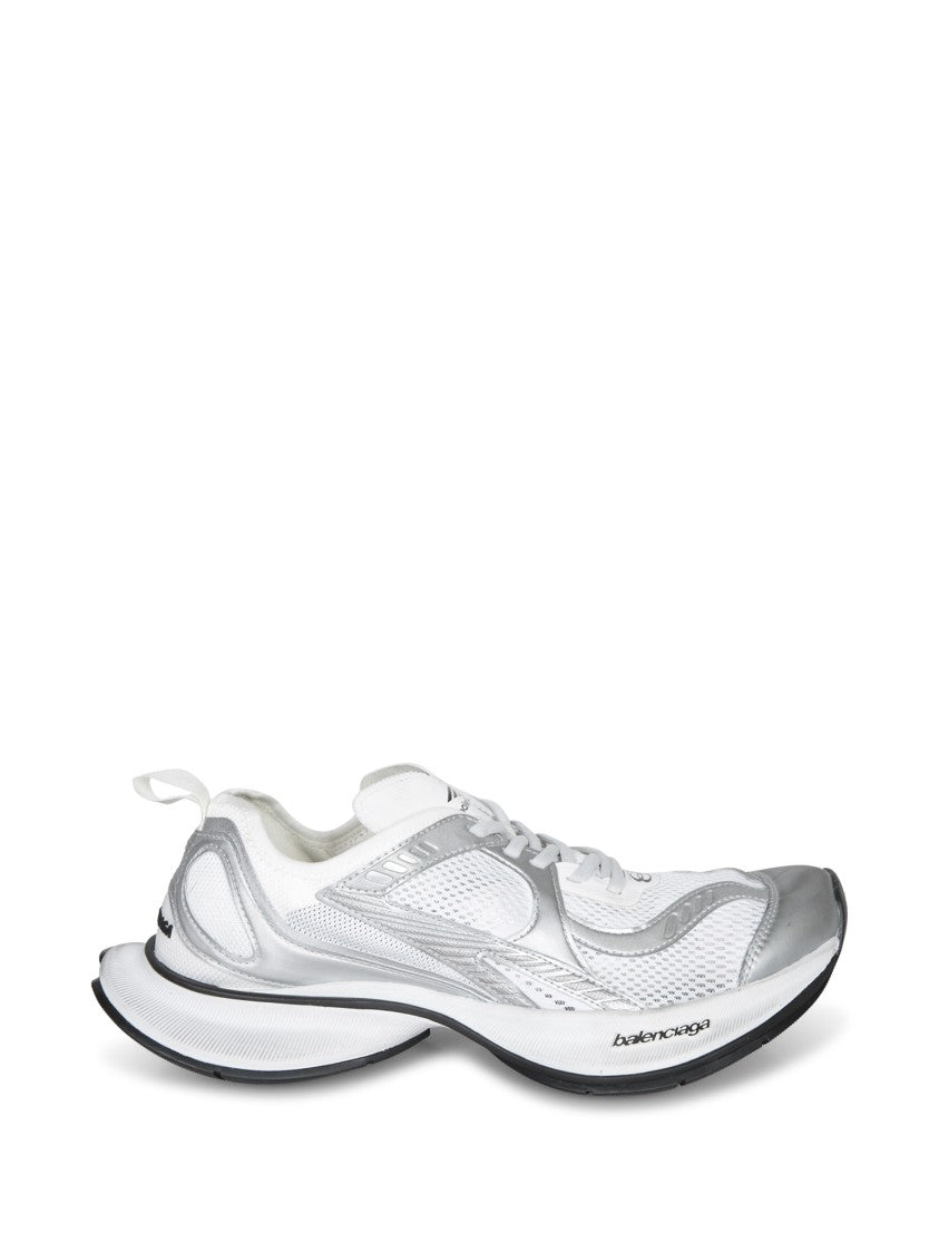 Balenciaga Futuristic White Sneakers With Sculpted Sole