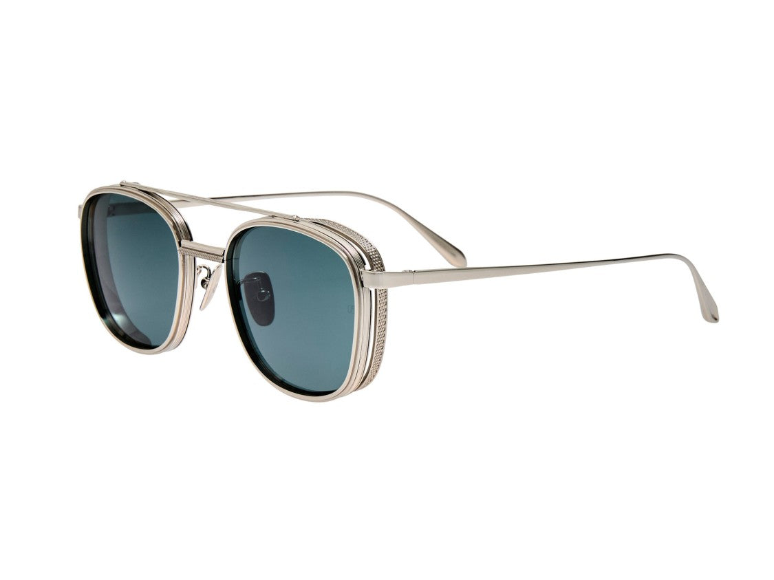 Linda Farrow Lfl1558 Double Bridge Titanium Square Sunglasses