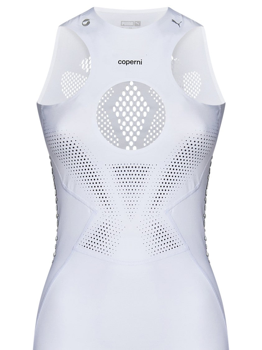Coperni Cut-Out Midi Dress With Reflective Detailing